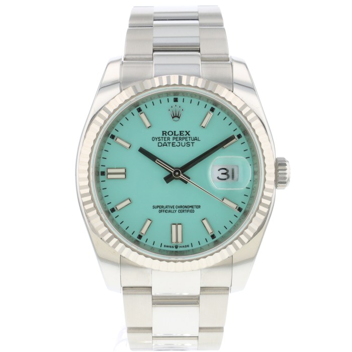 Rolex datejust tiffany dial