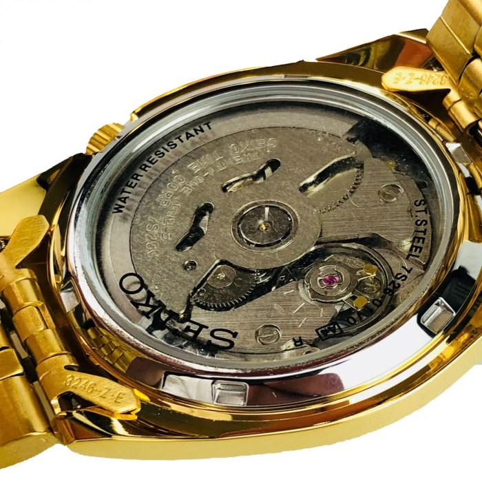 Seiko 5 gold watch